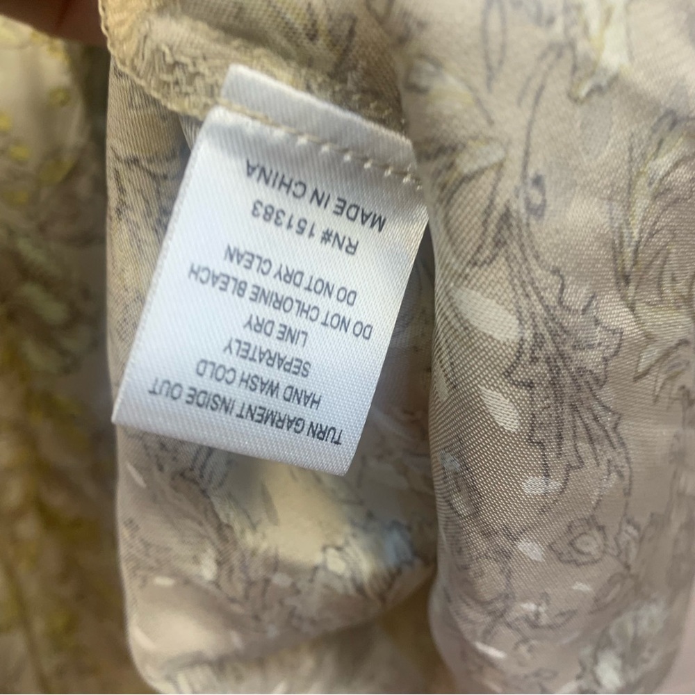 Current air Anthropologie Floral Satin Tiered Maxi Dress Long Sleeve - Picture 7 of 12